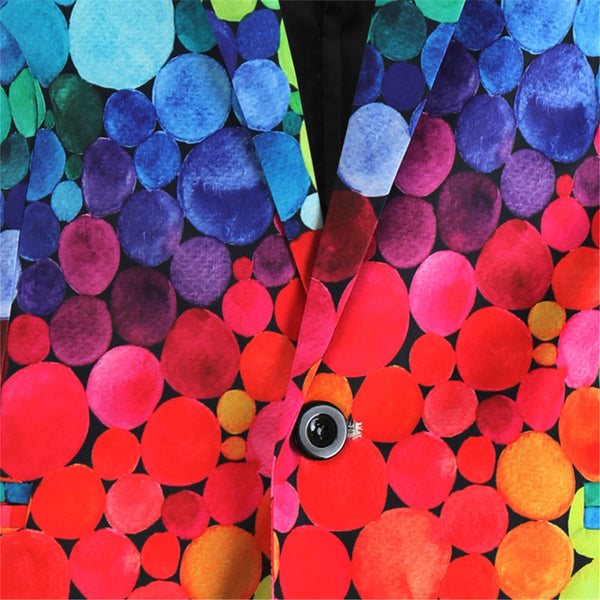 Men's Multi-Color Printed Suit #2TZ234