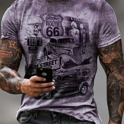 Men's Printed Comfy T-shirt #25701037 - | Light Purple / S