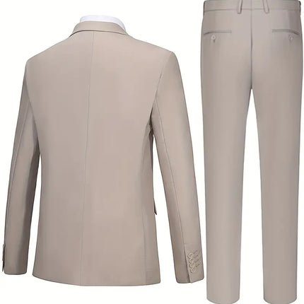 Men's 3pcs Business Suit #25061133 - Suits | Light Grey / XS