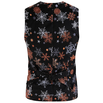 Men's Snowflake Print Vest Suit #2TZMK659 - Suits | Multicolour / M