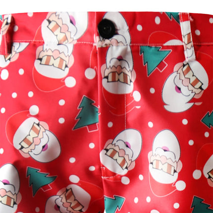 Men's Christmas Printed Suit #2TZ54 - Suits | Burgundy / M