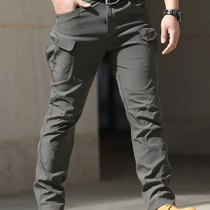 Men's Tactical Pants Multi-Pocket Cargo Work Pants Spring Fall - Pants | Black / S