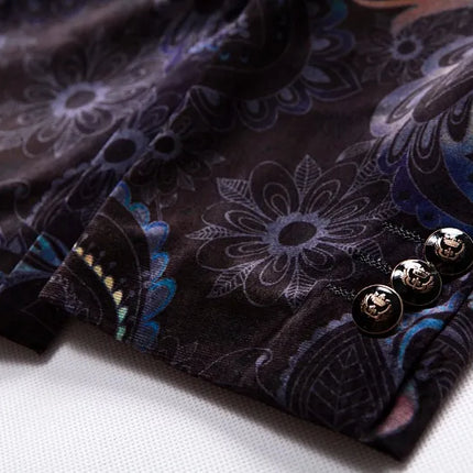 Men's Floral Print Tuxedos #S8065 - Blazers | Multicolour / XS