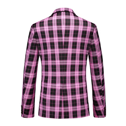Men's Vibrant Checkered Blazer  #S8533
