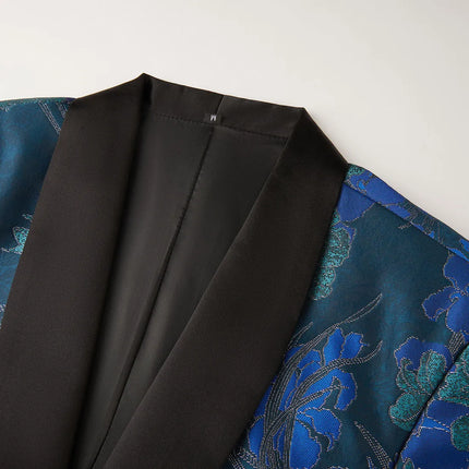 Men's Blue Jacquard Tuxedo  #S8101