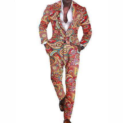 Colorful Paisley Suit for Men - Stylish & Elegant - Suits | Multicolour / M