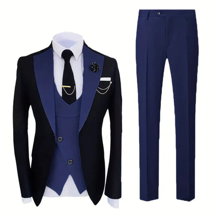 Men's 3-Piece Two-Button Suit #25729046 - Suits | Light Gray / 2XS