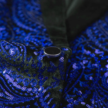 Men's Blue Sequin Blazer  #S8235