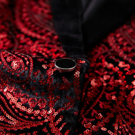 Men's Red Sequin Blazer  #S8193