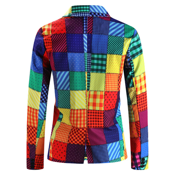 Men's Rainbow Print Suit #2TZ2503