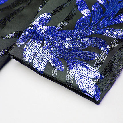 Men's Sequin Leaves Embroidery Suit  #S8326