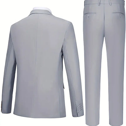 Men's 3pcs Business Suit #25061133 - Suits | Light Grey / XS