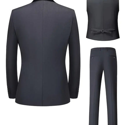 Men's 3pcs Suit #25061131 - Suits | Burgundy / XS