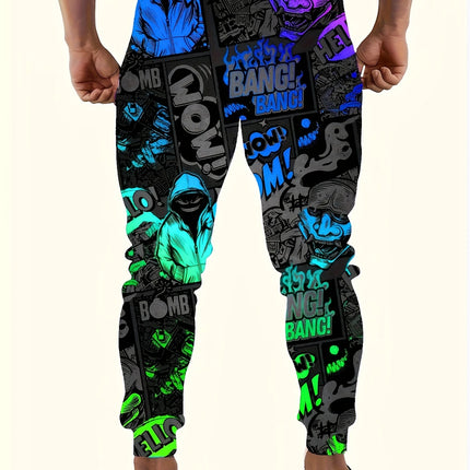Men's Casual Print Joggers #25625011 - Pants | Color1 / S