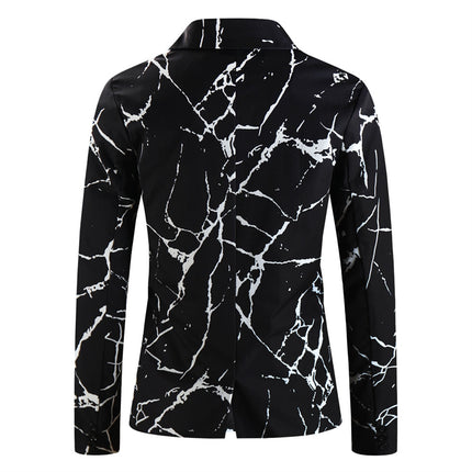 Men's Print Suit #2TZ2502 - Suits | Black / M