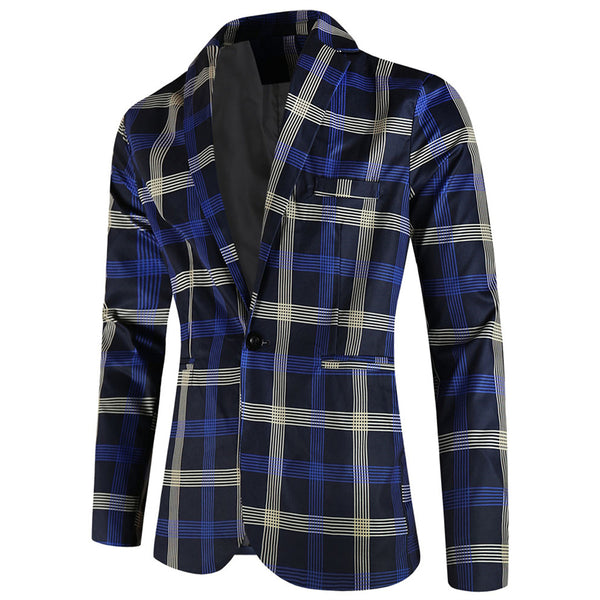 Men's Plaid Blazer #X6021