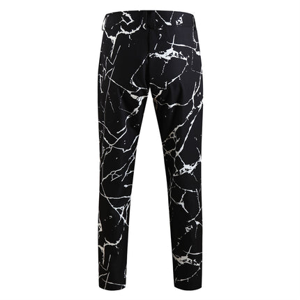 Men's Print Suit #2TZ2502 - Suits | Black / M