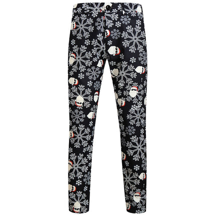 Men's Christmas Print Pants #XK642 - Pants | Black / M