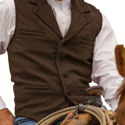 Men's Vintage Vest #25061135 - Vests | Coffee Brown / XS