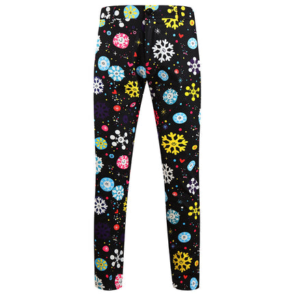 Men's Christmas Print Pants #XK653 - Pants | Multicolour / M