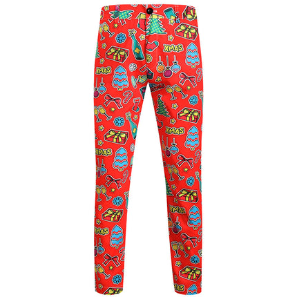 Men's Stylish Christmas Print Pants #XK636 - Pants | Multicolour / M