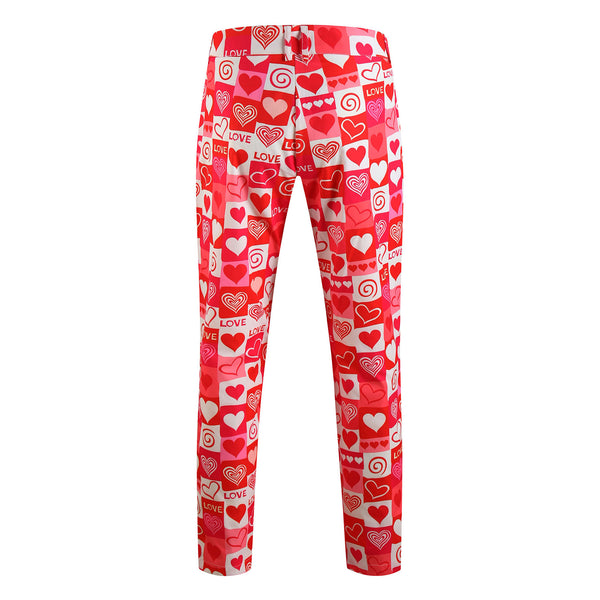 Men's Heart Print Suit #2TZ-XX235