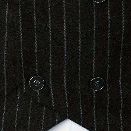 Men's Striped Vest #25060705 - Vests | Black / S