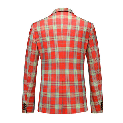 Men's Vibrant Checkered Blazer  #S8533