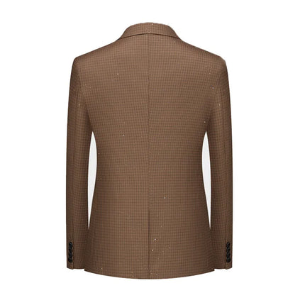 Men's Sparkling Plaid 3-Piece Suit  #S8511