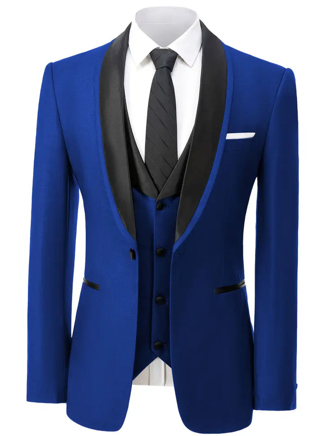 Men's 3pcs suit #311 - | Black / XXS