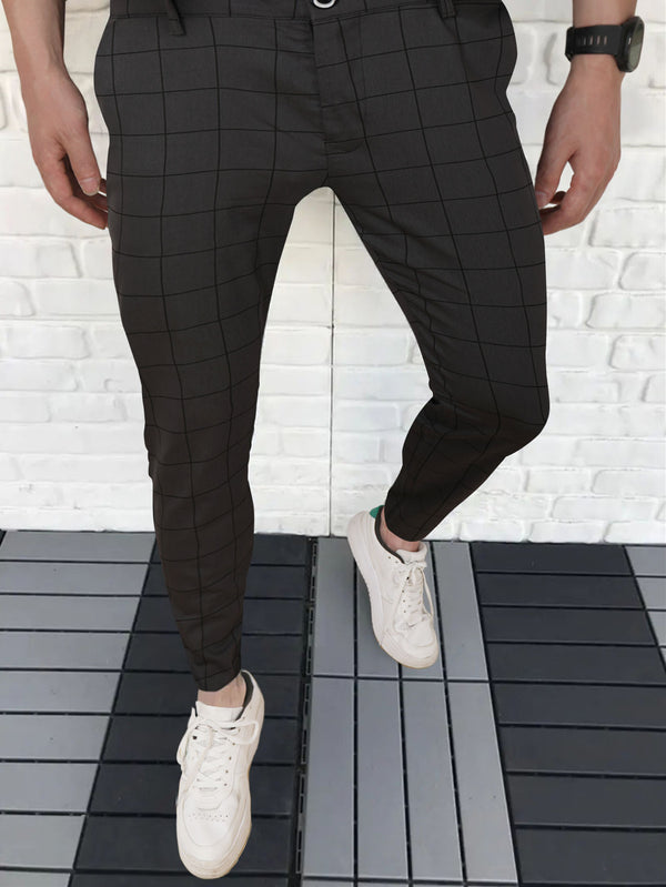 Men's Elegant Plaid Pants #XK6001