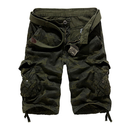 Men's Camouflage Print Shorts #25061238 - Pants | Army Green / 28