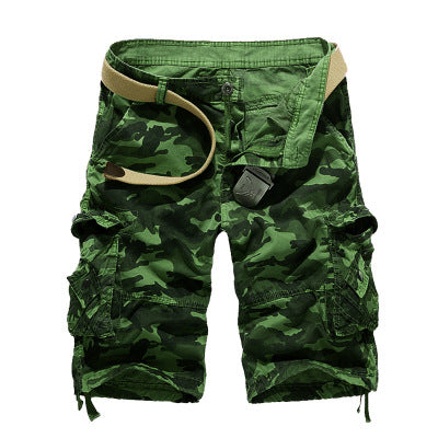 Men's Camouflage Print Shorts #25061238 - Pants | Green / 28