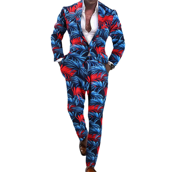 Men's Print Suit #2TZ2504