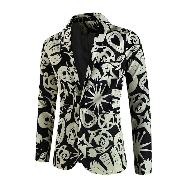 Men's Edgy Printed Blazer #X330