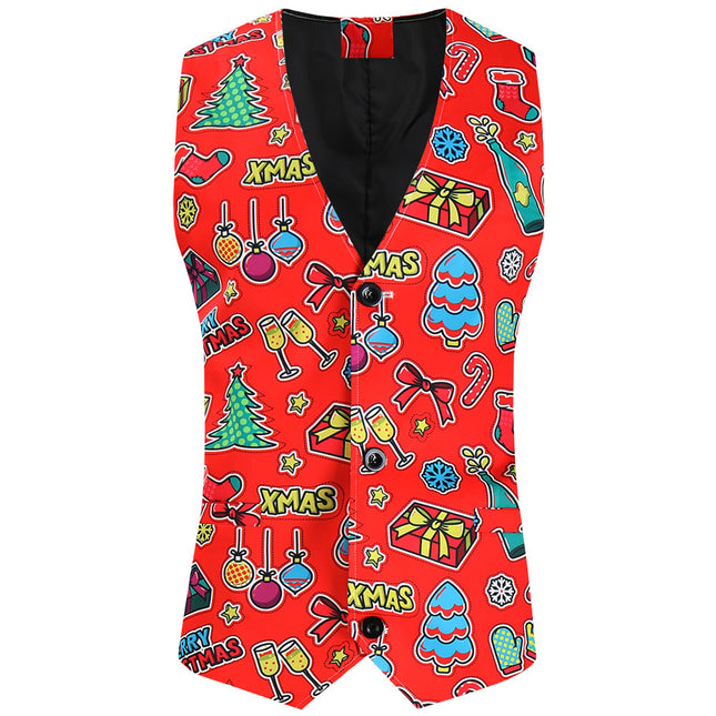 Men's Colorful Printed Vest #MJ636 - Vests | Multicolour / M