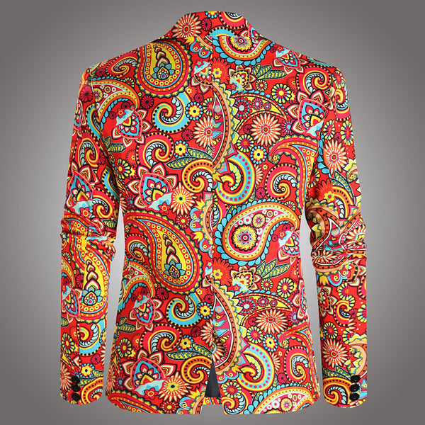 Men High Quality Print Blazers