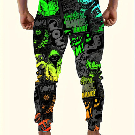 Men's Casual Print Joggers #25625011 - Pants | Color1 / S