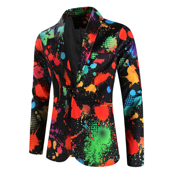 Men’s Paint Print  Blazer #X1205
