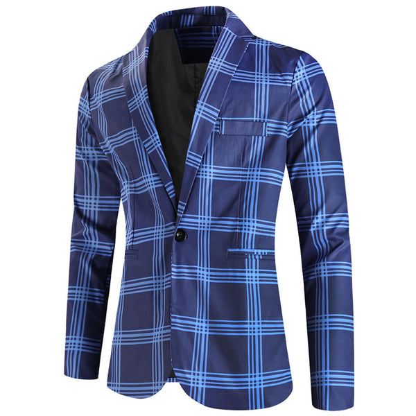 Men's Plaid Blazer #X6201