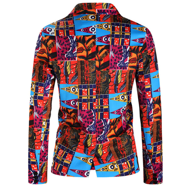 Men's Colorful Trendy Printed Blazer #X318