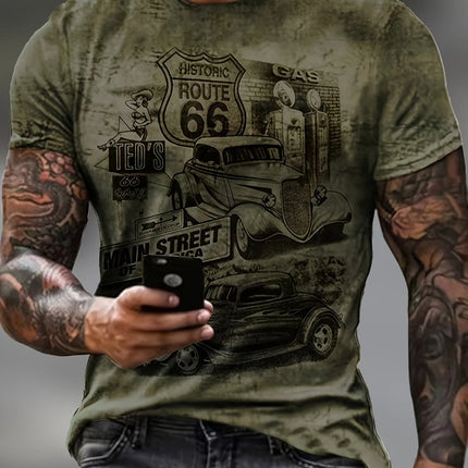 Men's Printed Comfy T-shirt #25701037 - | Army Green / S