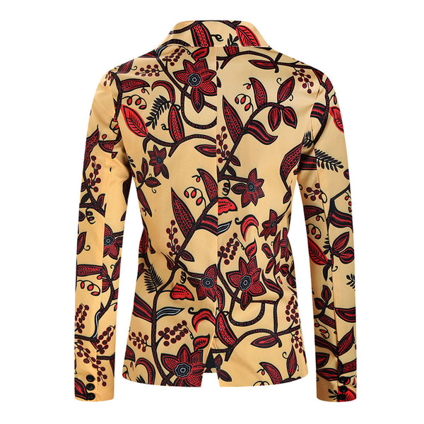 Men's Foral Print Blazer #X324