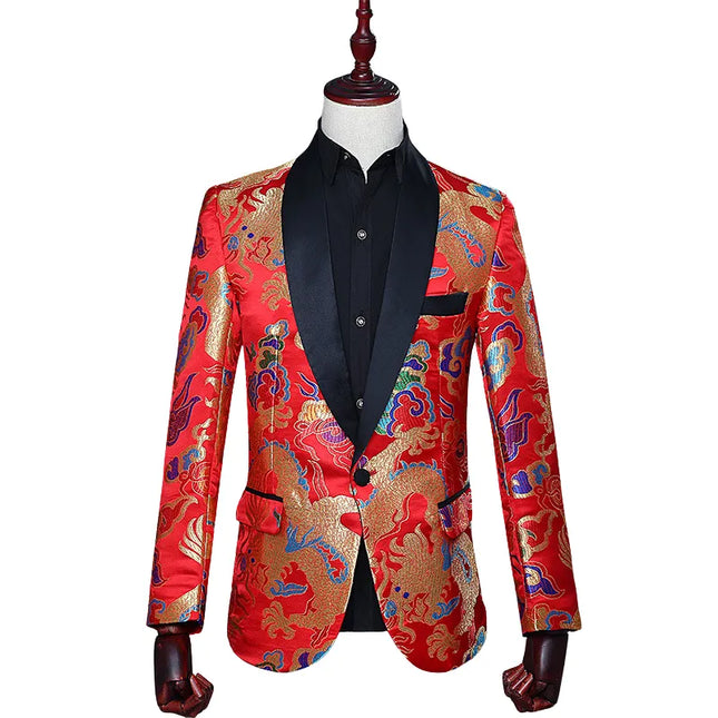 Men's Auspicious Dragon Tuxedo  #S8574