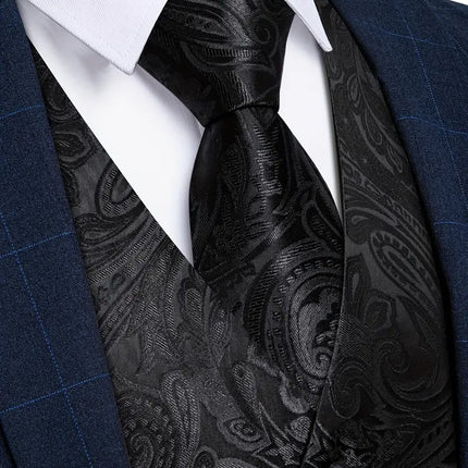 Men's Vest Tie Handkerchief Set #25061019 - Vests | Color1 / S
