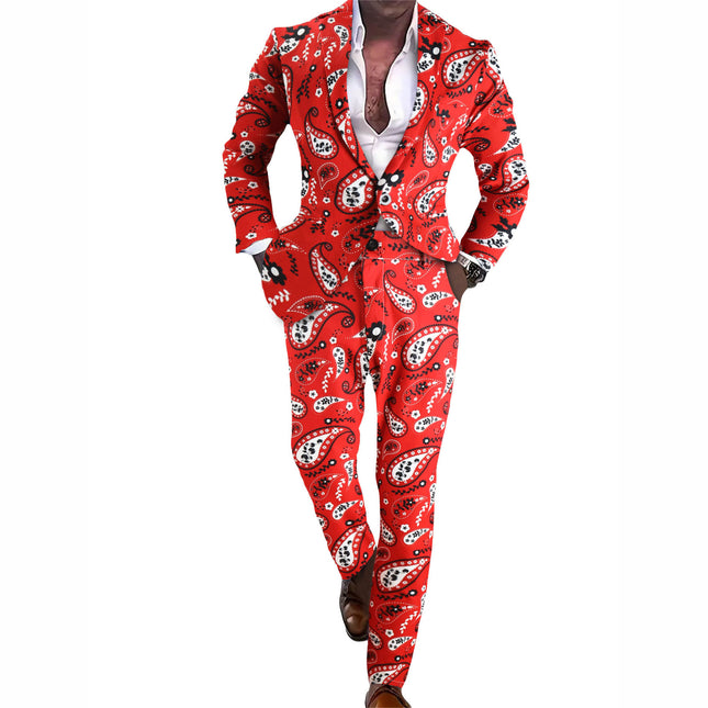 Men's Print Suit #2TZ2523 - Suits | Multicolour / M