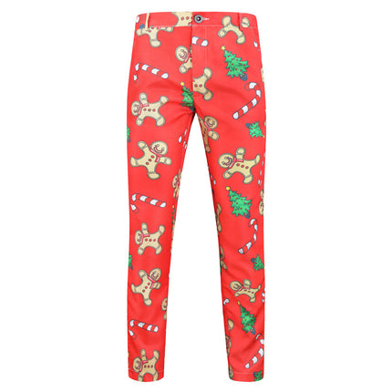 Men's Christmas Printed Pants #XK26 - Pants | Red / M