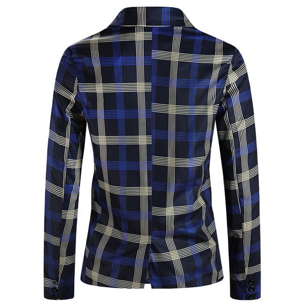 Men's Plaid Blazer #X6021