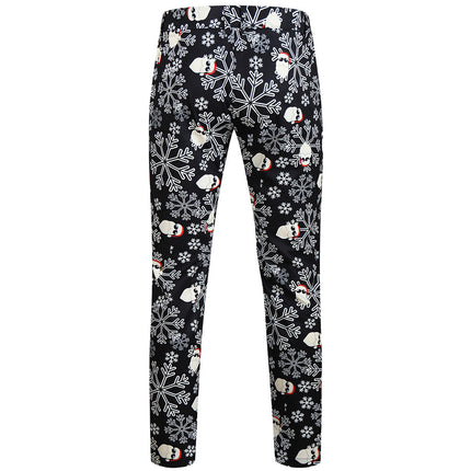Men's Christmas Print Pants #XK642 - Pants | Black / M