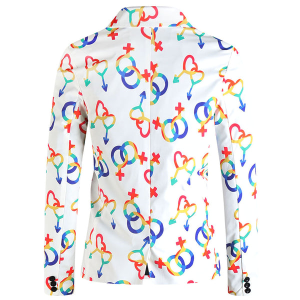 Men's Colorful Printed Blazer #X1903